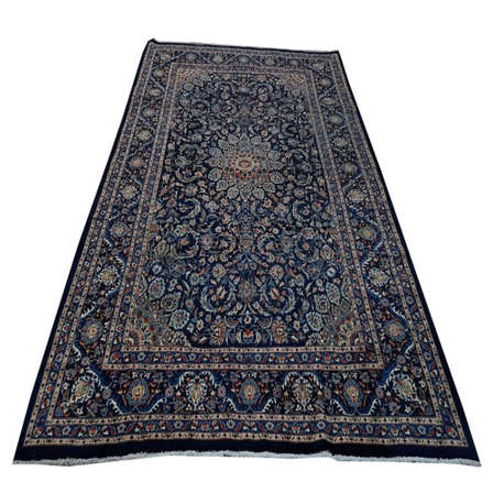 Rugs & Carpets - RARE BLUE FINE QUALITY KASHAN CARPET 350 X 250 CM was